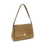 Tory Burch Beige Calf Leather Bos Taurus Shoulder Bag