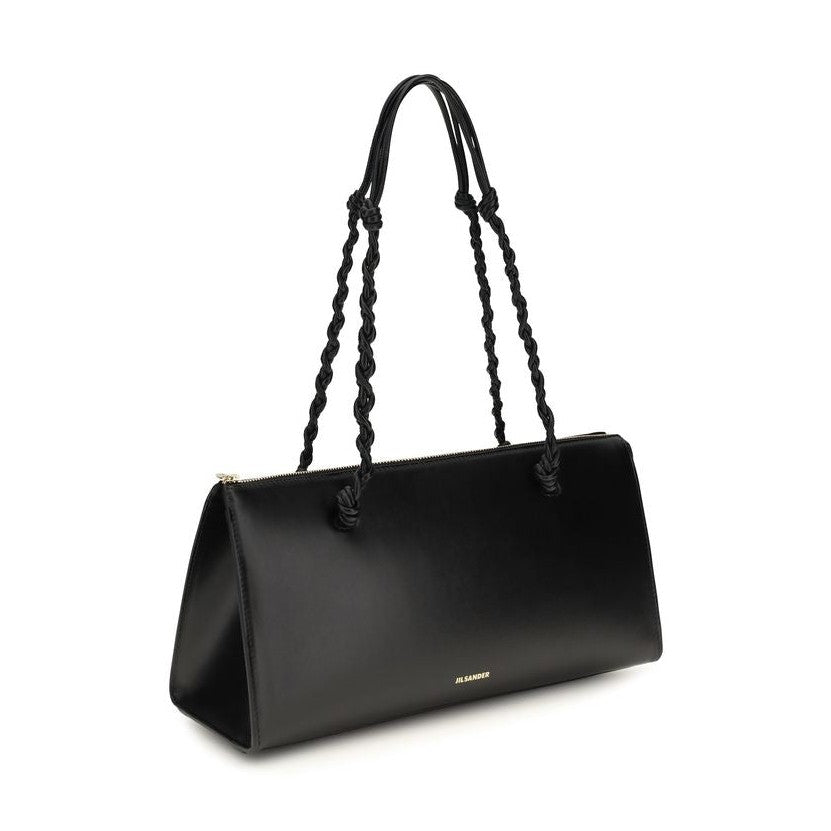 Jil Sander Black Calf Leather Bos Taurus Shoulder Bag
