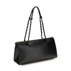 Jil Sander Black Calf Leather Bos Taurus Shoulder Bag