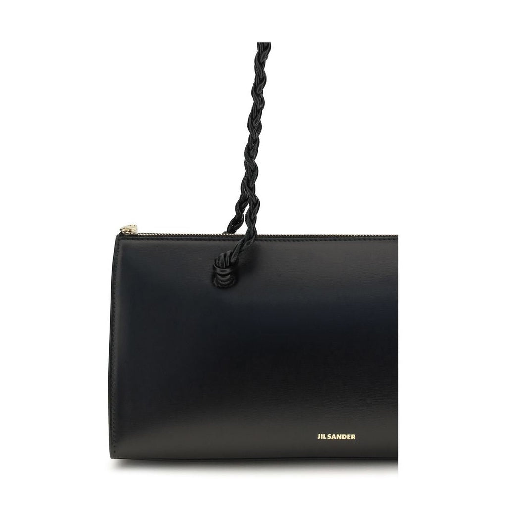 Jil Sander Black Calf Leather Bos Taurus Shoulder Bag