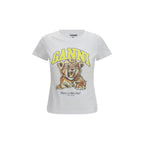 Ganni White Cotton T-Shirt