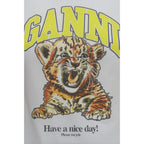 Ganni White Cotton T-Shirt