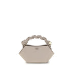 Ganni Gray Recycled Leather Handbag