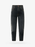 Brunello Cucinelli Black Cotton Relaxed Fit Jeans