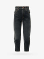 Brunello Cucinelli Black Cotton Relaxed Fit Jeans