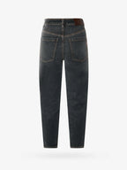 Brunello Cucinelli Black Cotton Relaxed Fit Jeans