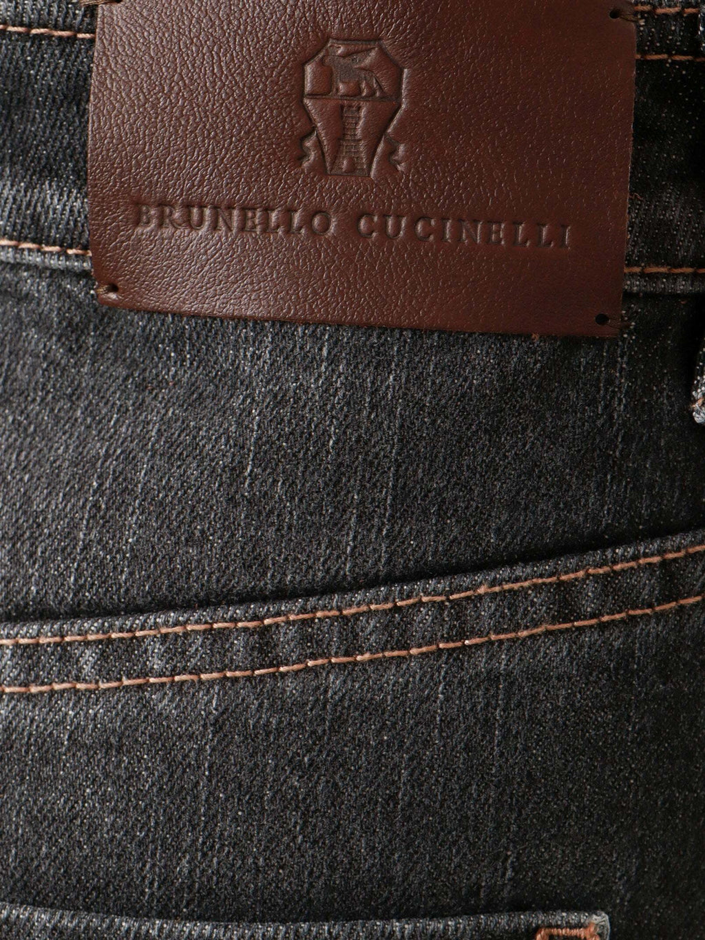 Brunello Cucinelli Black Cotton Relaxed Fit Jeans