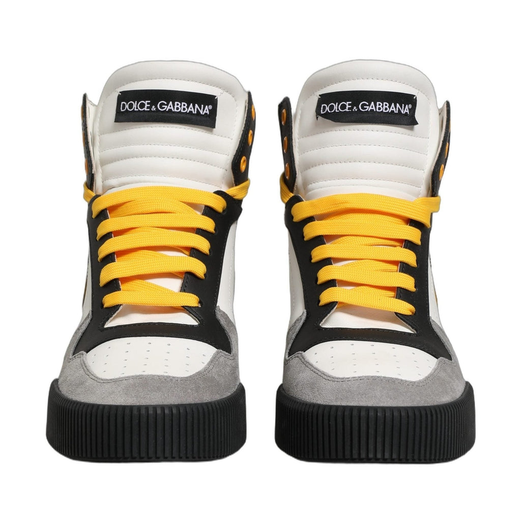 Dolce & Gabbana Multicolor Leather High Top Sneakers Shoes
