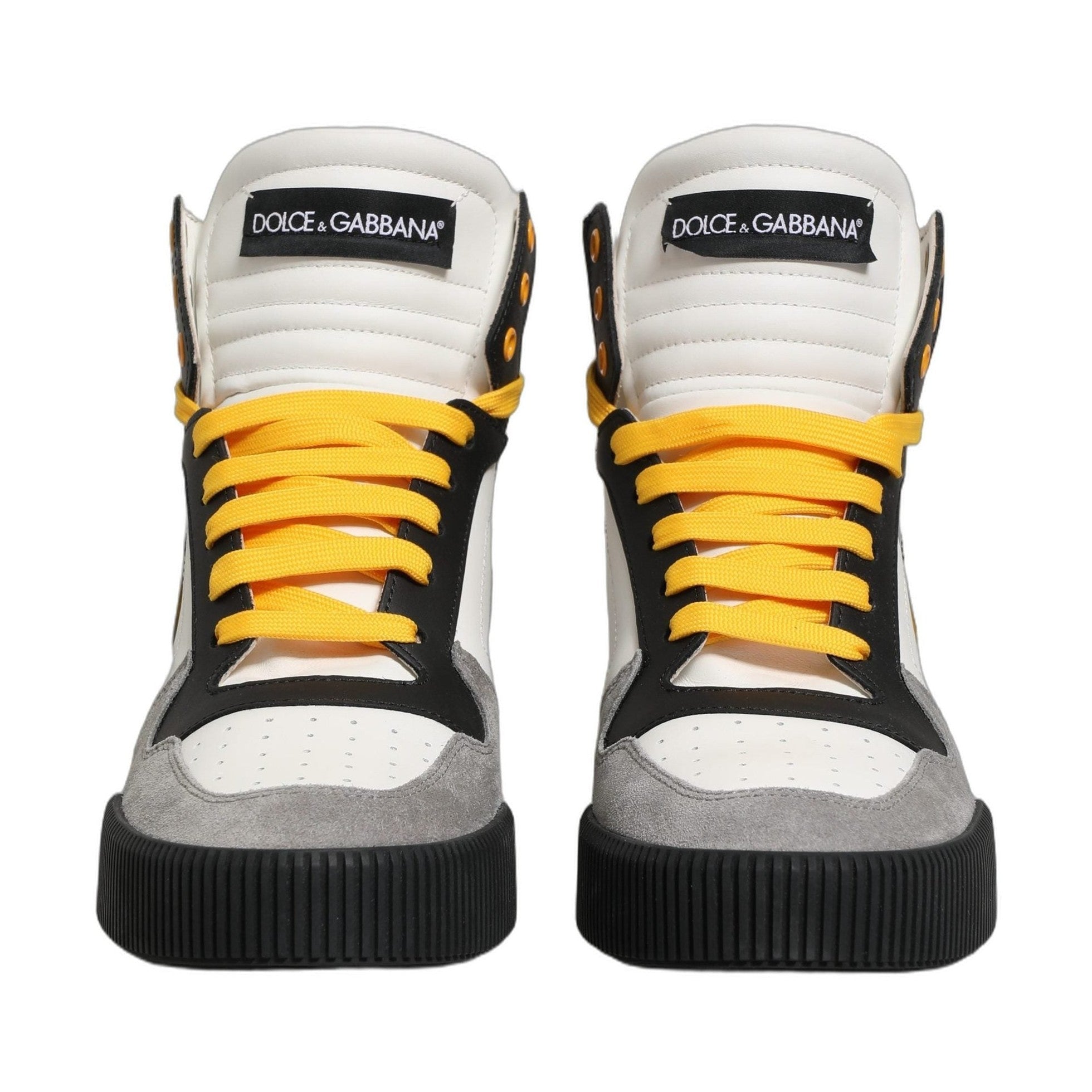 Dolce & Gabbana Multicolor Leather High Top Sneakers Shoes