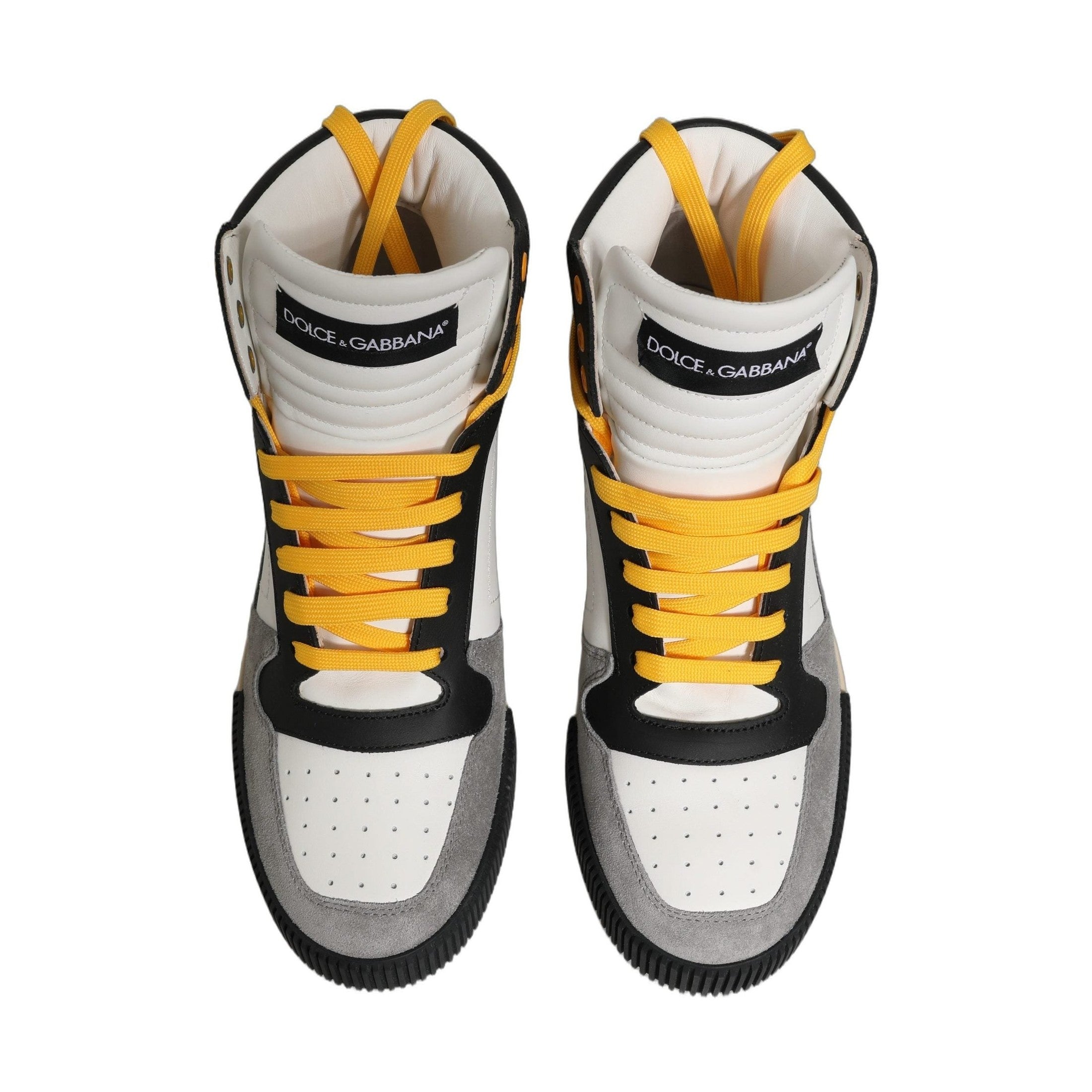 Dolce & Gabbana Multicolor Leather High Top Sneakers Shoes