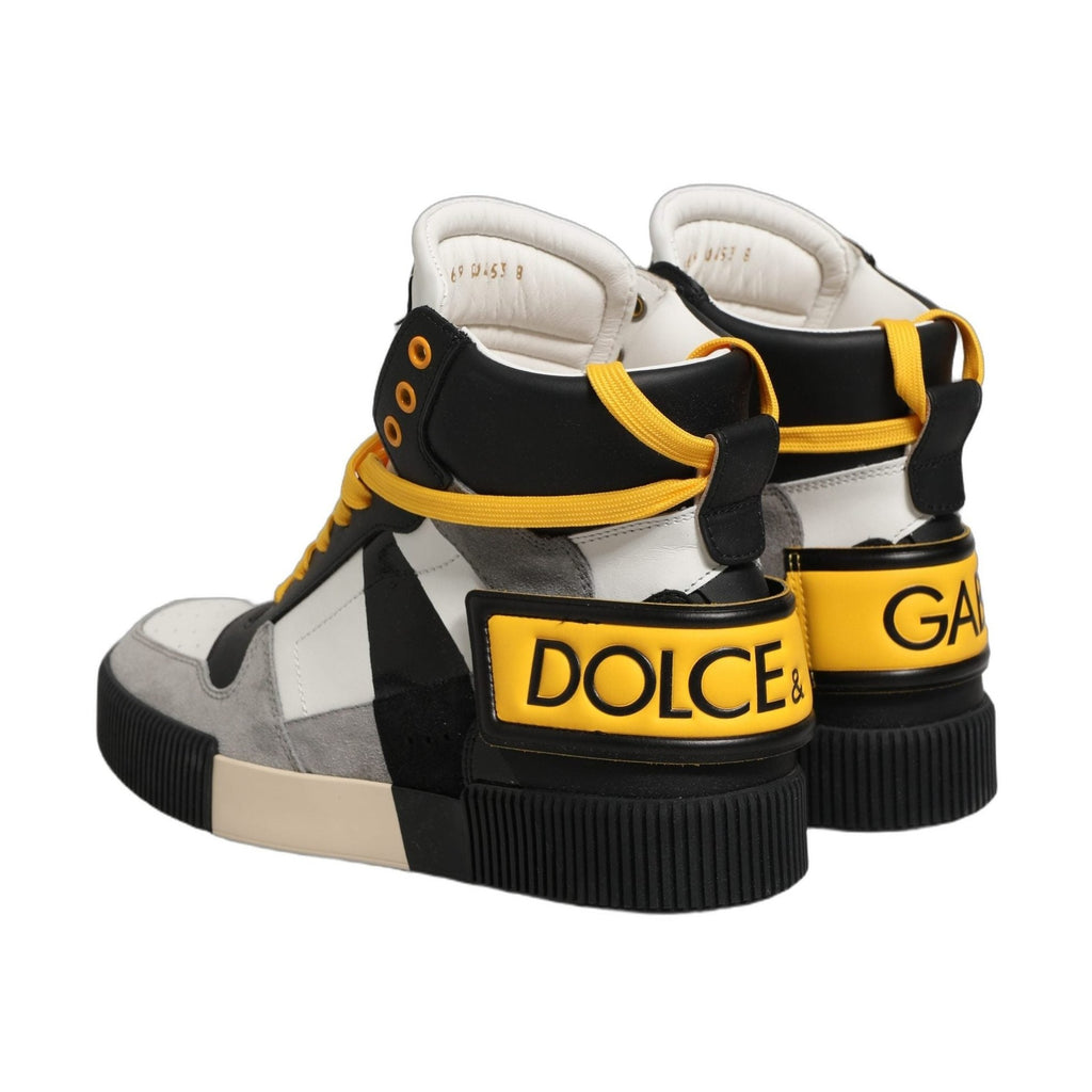 Dolce & Gabbana Multicolor Leather High Top Sneakers Shoes