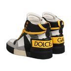 Dolce & Gabbana Multicolor Leather High Top Sneakers Shoes