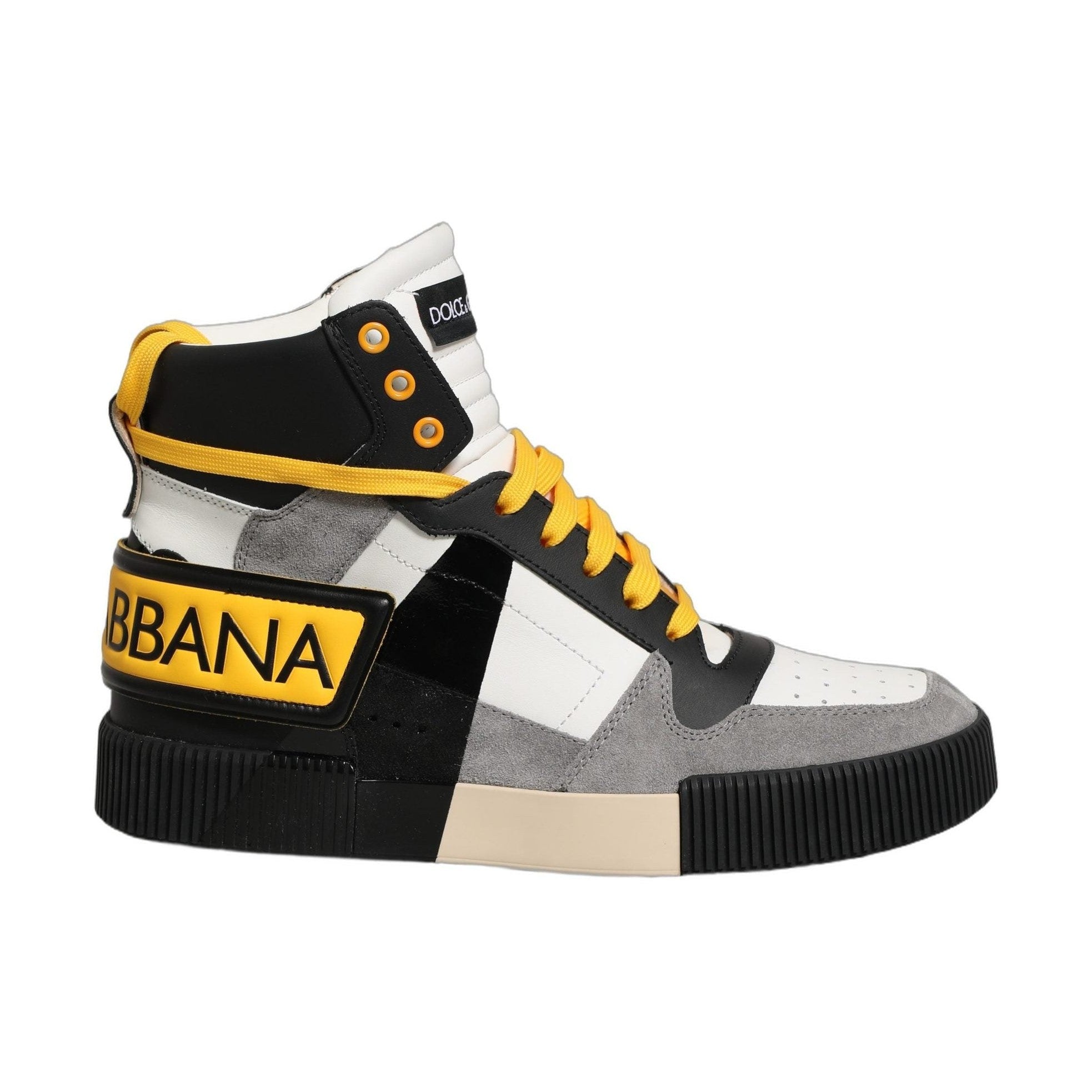 Dolce & Gabbana Multicolor Leather High Top Sneakers Shoes