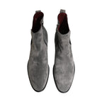 Dolce & Gabbana Gray Suede Leather Chelsea Boots Shoes
