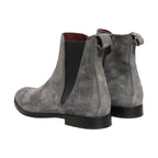 Dolce & Gabbana Gray Suede Leather Chelsea Boots Shoes