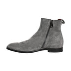 Dolce & Gabbana Gray Suede Leather Chelsea Boots Shoes