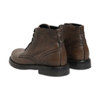 Dolce & Gabbana Brown Perugino Leather Men Ankle Boots Shoes