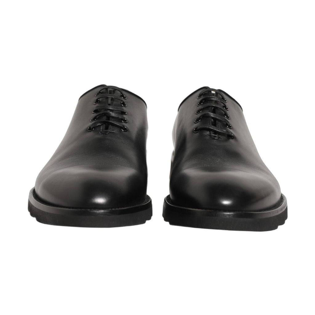 Dolce & Gabbana Black Leather Men Oxford Dress Formal Shoes