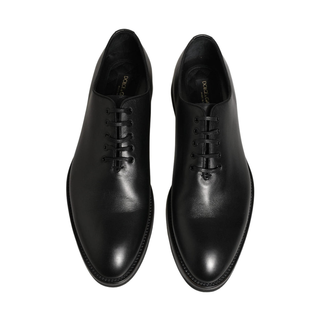 Dolce & Gabbana Black Leather Men Oxford Dress Formal Shoes