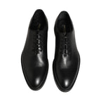 Dolce & Gabbana Black Leather Men Oxford Dress Formal Shoes