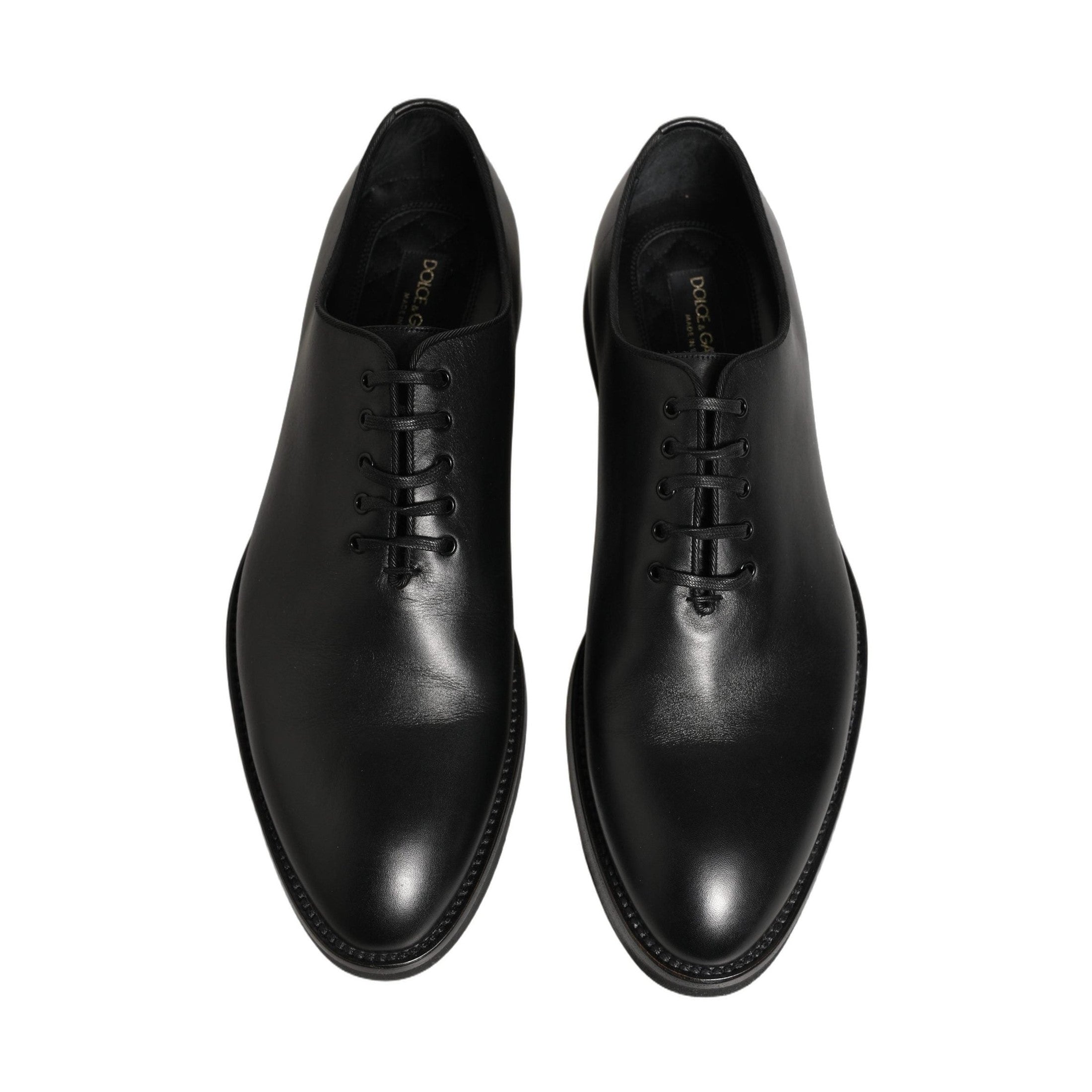 Dolce & Gabbana Black Leather Men Oxford Dress Formal Shoes