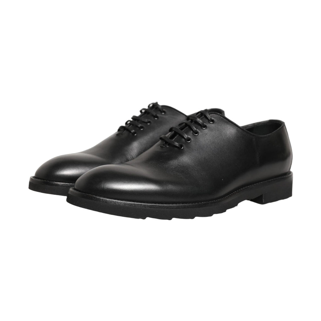 Dolce & Gabbana Black Leather Men Oxford Dress Formal Shoes