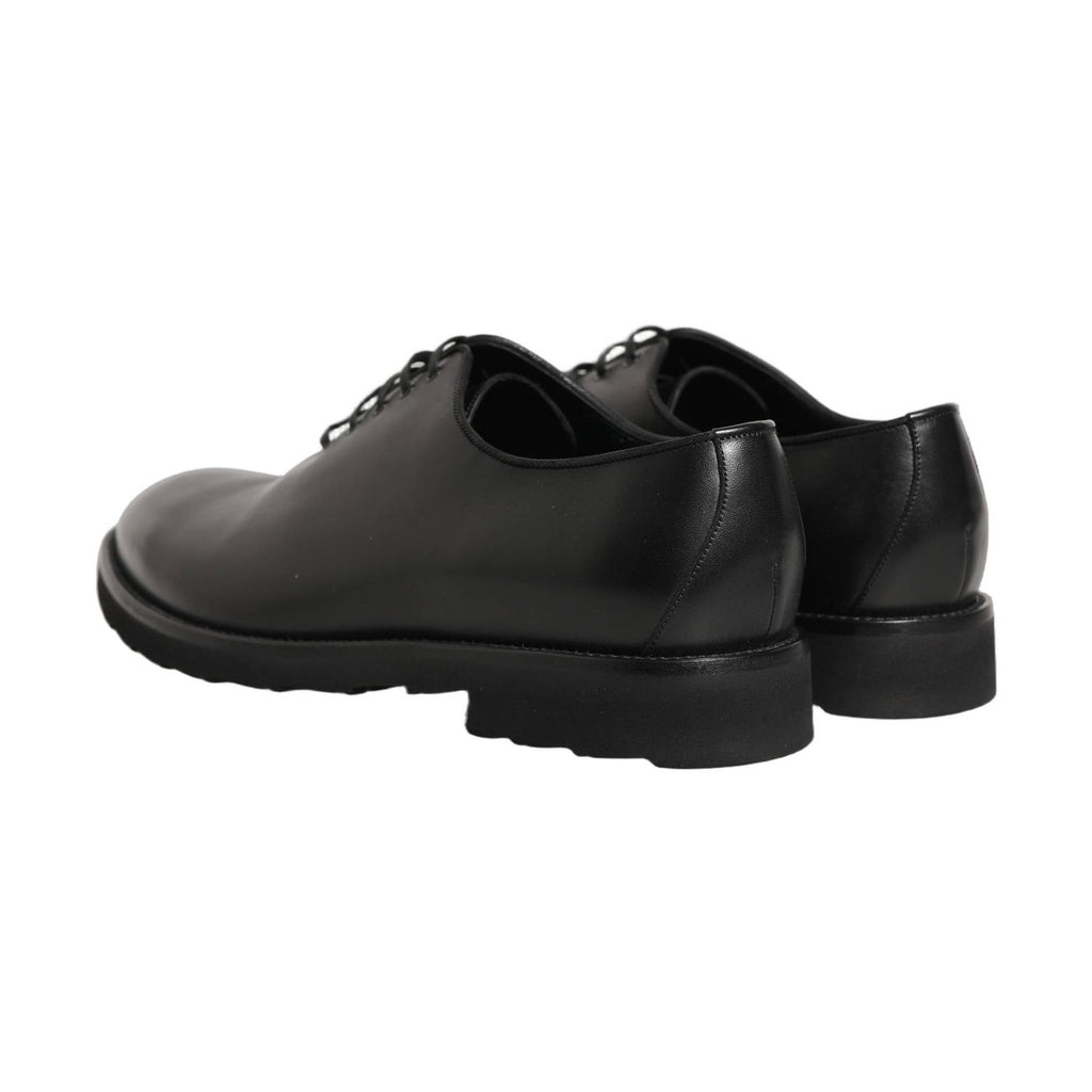 Dolce & Gabbana Black Leather Men Oxford Dress Formal Shoes