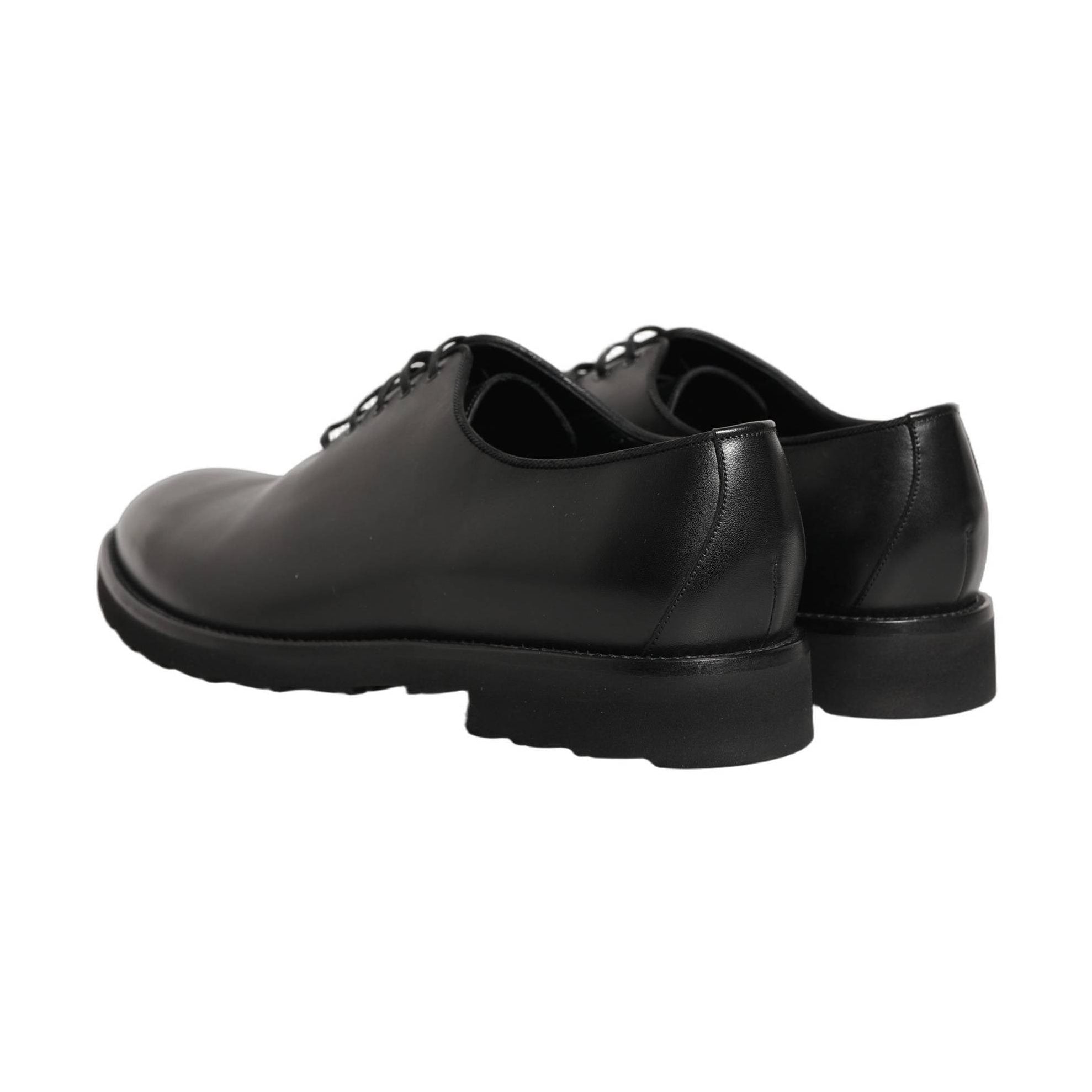 Dolce & Gabbana Black Leather Men Oxford Dress Formal Shoes