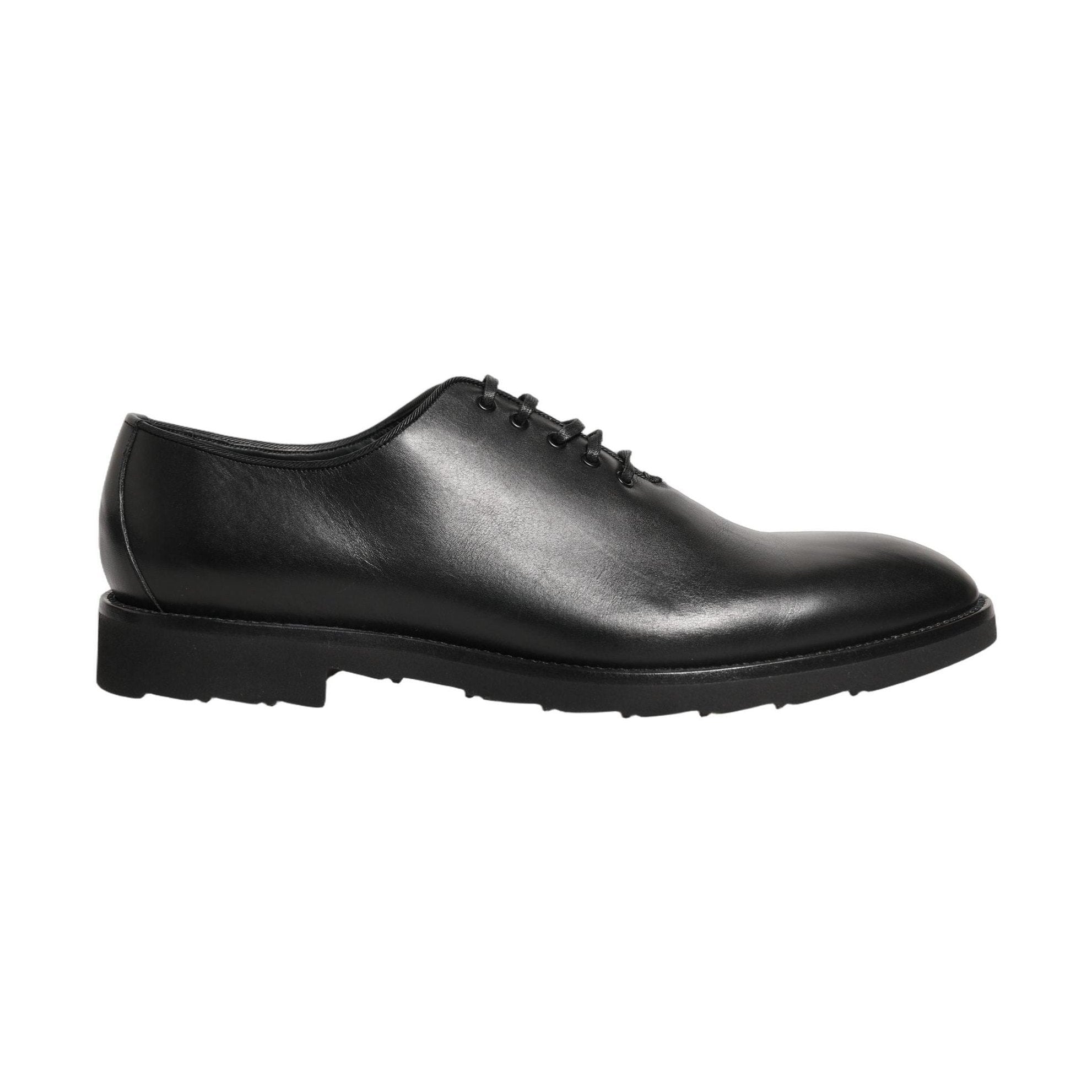 Dolce & Gabbana Black Leather Men Oxford Dress Formal Shoes