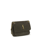 Saint Laurent Gray Lamb Ovis Aries Aries Shoulder Bag