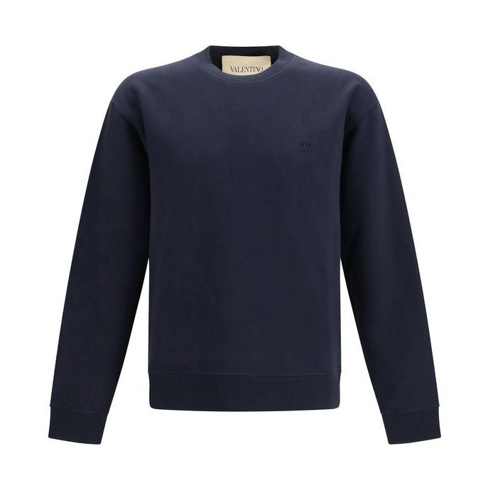 Valentino Blue Cotton Sweatshirt