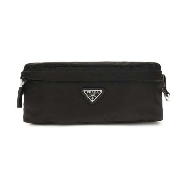 Prada Black Recycled Polyamide Clutch Bag