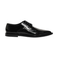 Dolce & Gabbana Black Leather Men Derby Dress Formal Shoes