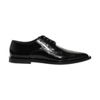 Dolce & Gabbana Black Leather Men Derby Dress Formal Shoes