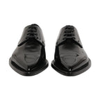 Dolce & Gabbana Black Leather Men Derby Dress Formal Shoes