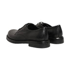 Dolce & Gabbana Black Leather Lace Up Derby Dress Men Shoes