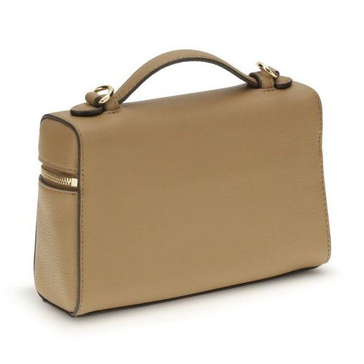 Tory Burch Beige Calf Leather Bos Taurus Handbag