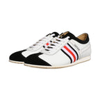 Dolce & Gabbana Black White Leather Suede Low Top Sneakers Shoes