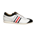 Black White Leather Suede Low Top Sneakers Shoes