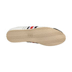 Black White Leather Suede Low Top Sneakers Shoes