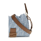 Fendi Blue Cotton Shoulder Bag
