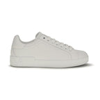 Dolce & Gabbana White Calf Leather Bos Taurus Low Top Sneakers