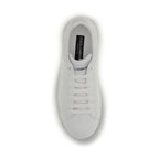 Dolce & Gabbana White Calf Leather Bos Taurus Low Top Sneakers