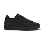 Dolce & Gabbana Black Calf Leather Bos Taurus Low Top Sneakers