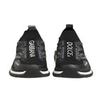 Dolce & Gabbana Black White Sorrento Slip-On Logo Sneakers Shoes