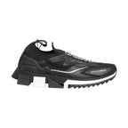 Dolce & Gabbana Black White Sorrento Slip-On Logo Sneakers Shoes