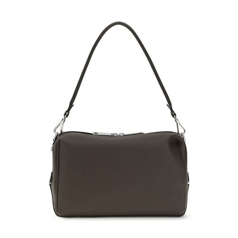 Fendi Brown Calf Leather Bos Taurus Shoulder Bag