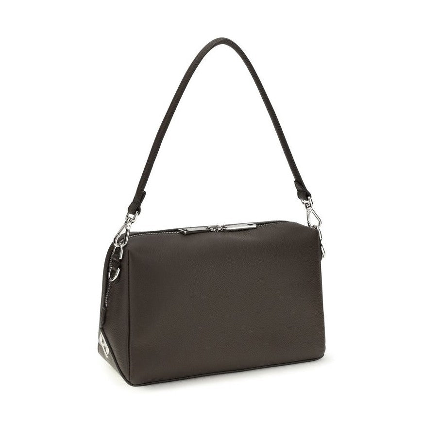 Fendi Brown Calf Leather Bos Taurus Shoulder Bag