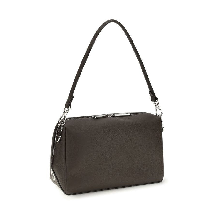 Fendi Brown Calf Leather Bos Taurus Shoulder Bag