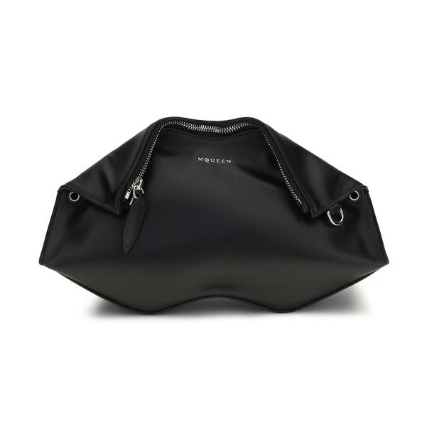 Alexander McQueen Black Calf Leather Bos Taurus Clutch Bag
